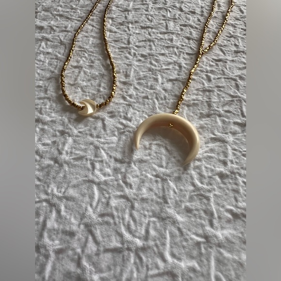 Crescent Moon Layered Necklaces - Picture 3 of 6